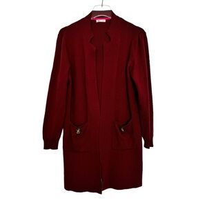 Ovla | Long Sleeve Burgundy/Wine Wrap Sweater | Size Large